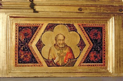 Bishop from the Coronation of the Virgin Polyptych (far left predella) by Ambrogio Bondone Giotto